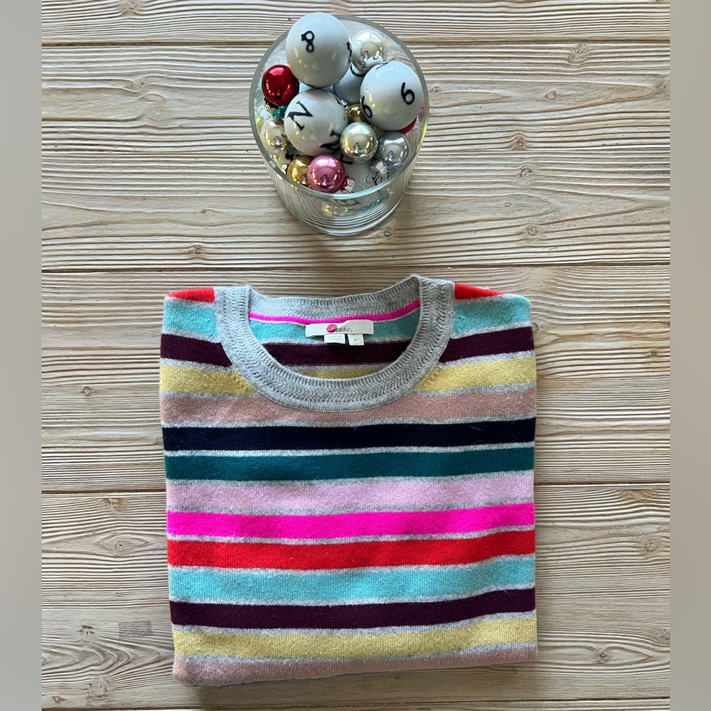 Boden Multicolor Striped Crew Neck Sweater